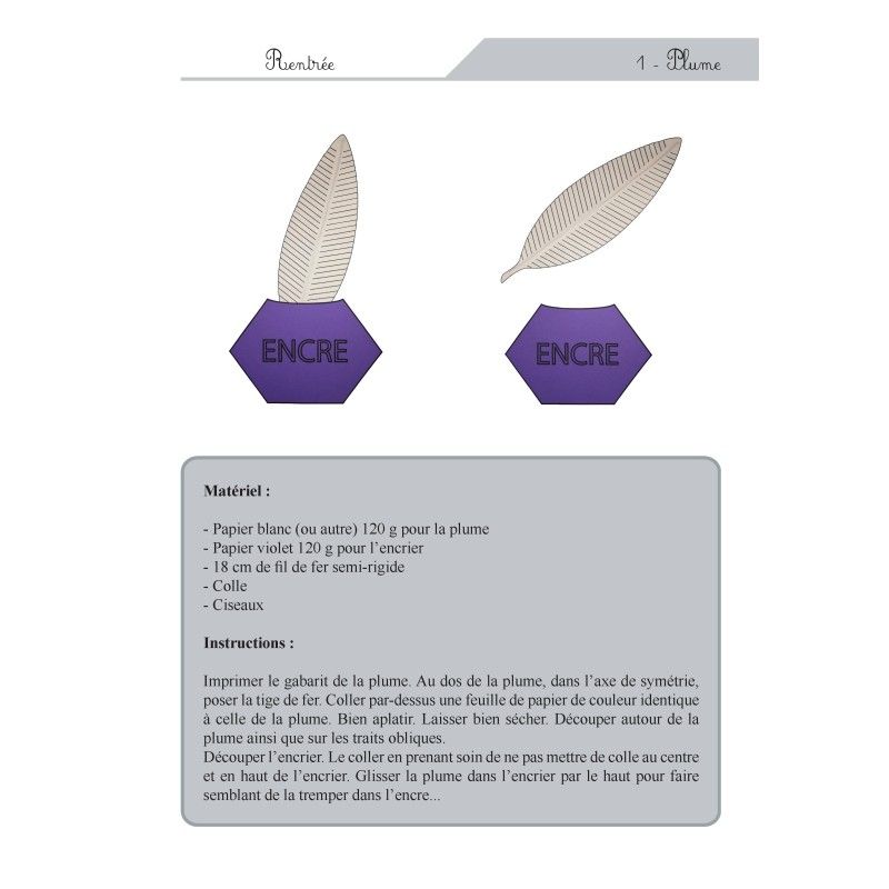 Bricolages - Thème Rentrée